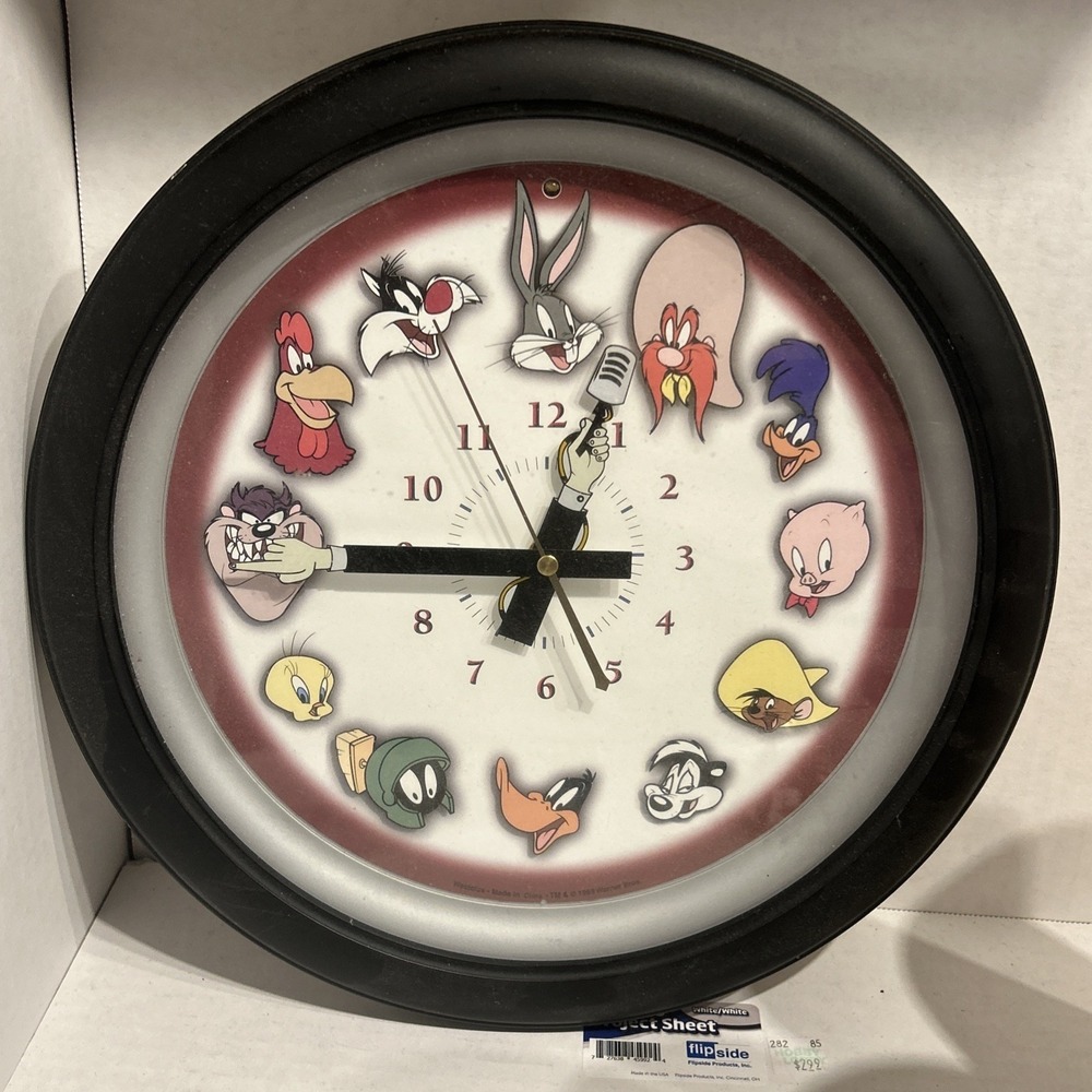 1999 WESTCLOX Warner LOONEY TUNES Character WALL CLOCK Tells Time Doesn't Talk